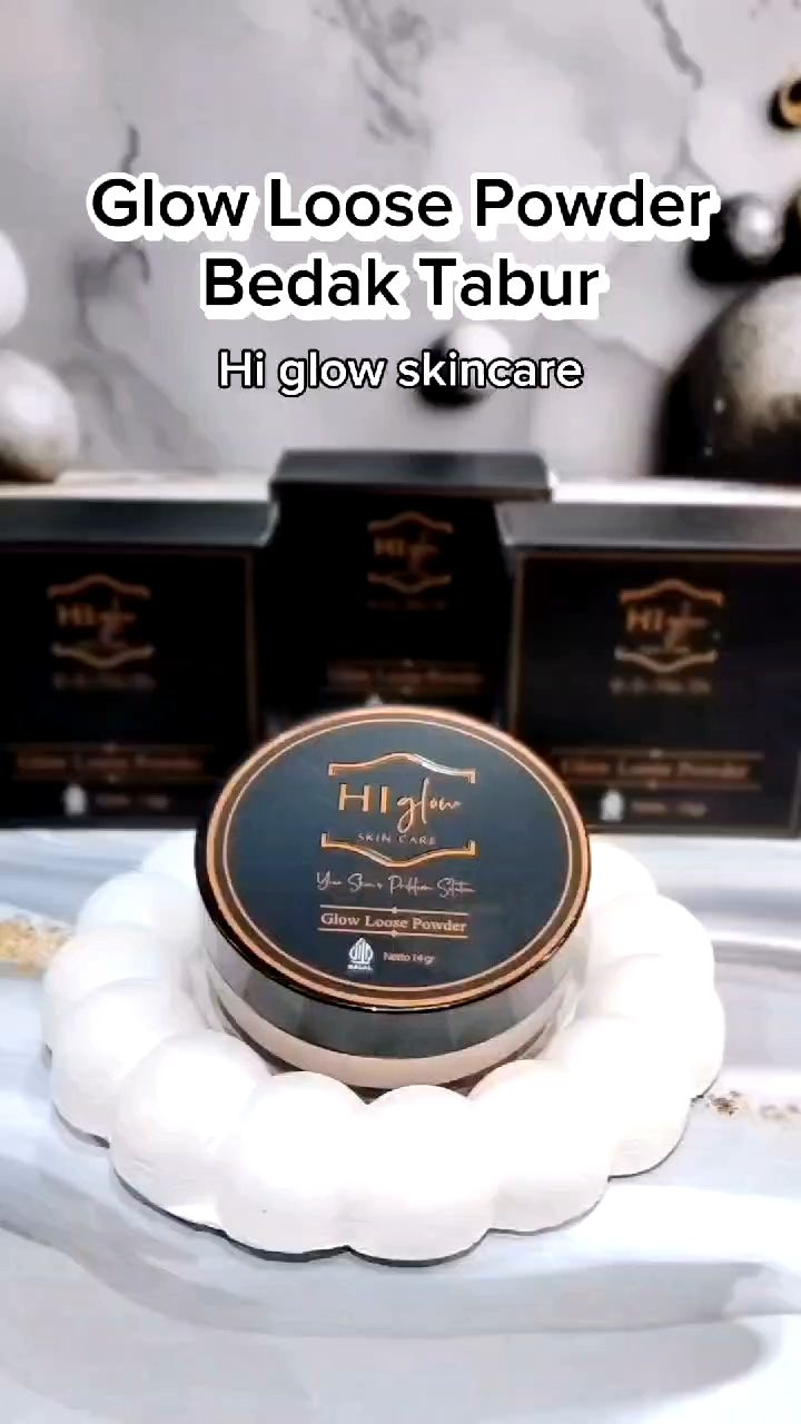 {Bisa COD} GLOW LOOSE POWDER/Bedak Tabur BRIGHTENING |Higlow Skincare BPOM