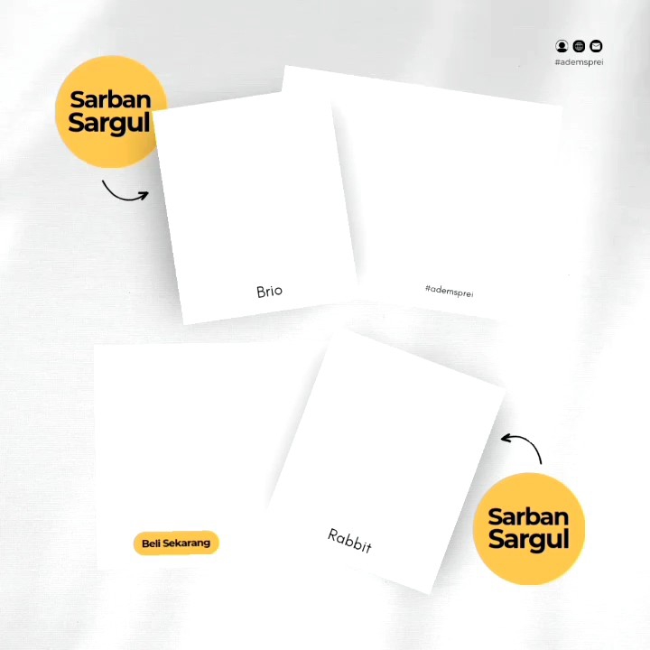 Saban dan Sargul motif terbaru karakter lucu Murah