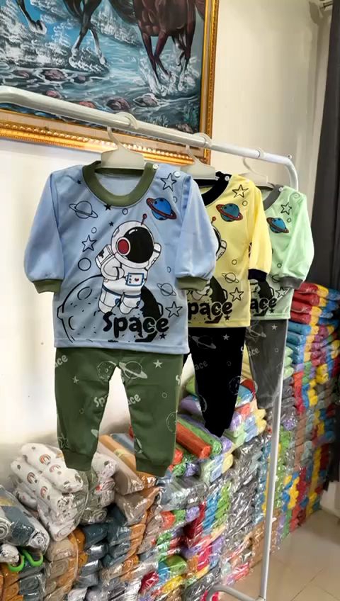 Setelan oblong bayi/anak panjang motif ASRONOT