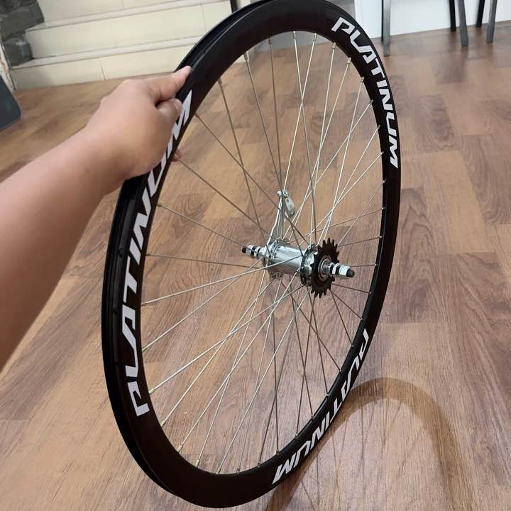 SIAP PAKAI (( 700C / PLATINUM / TORPEDO )) Wheelset Roda Fixie 700c Fixed Gear Wheel Set Alloy Aluminium Platinum Roda Belakang TlRear Torpedo