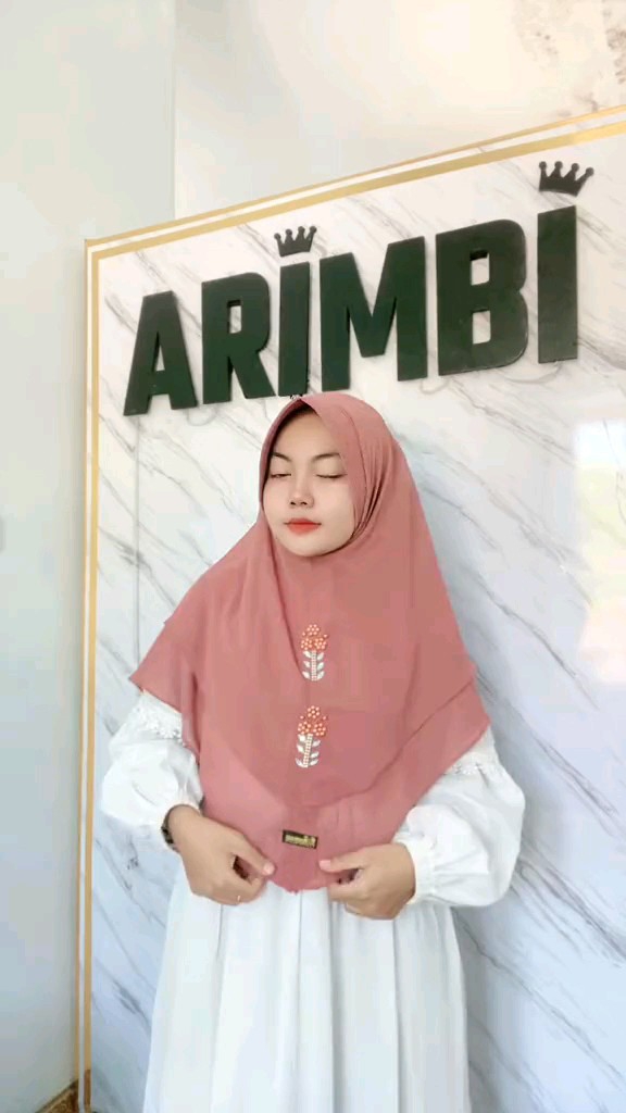 Khimar Ceruty 2 Layer Pearly Permata Premium /Jilbab 2 Layer Model Pinguin Sonia Matt Ceruty Babydoll