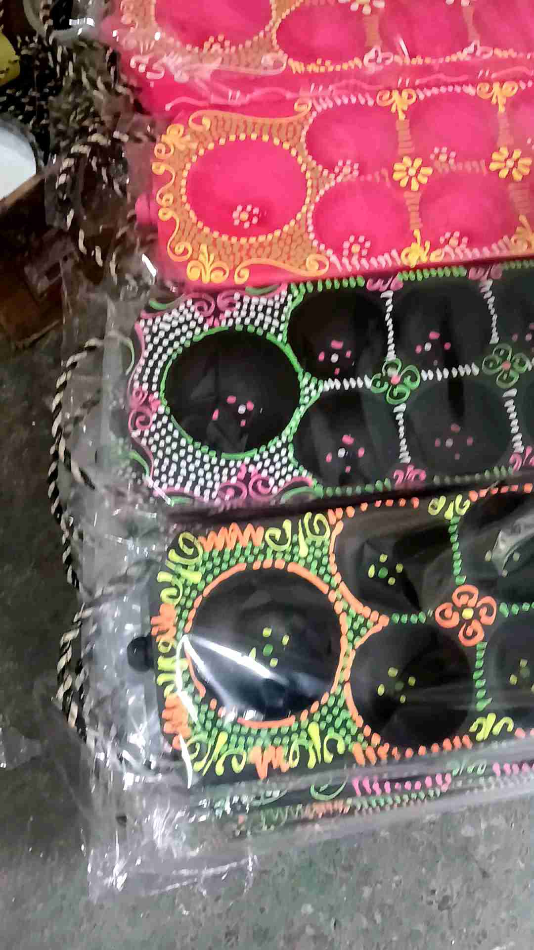 Congklak Kayu Lipat Lukis Free 100 Pcs Biji Kerang Asli