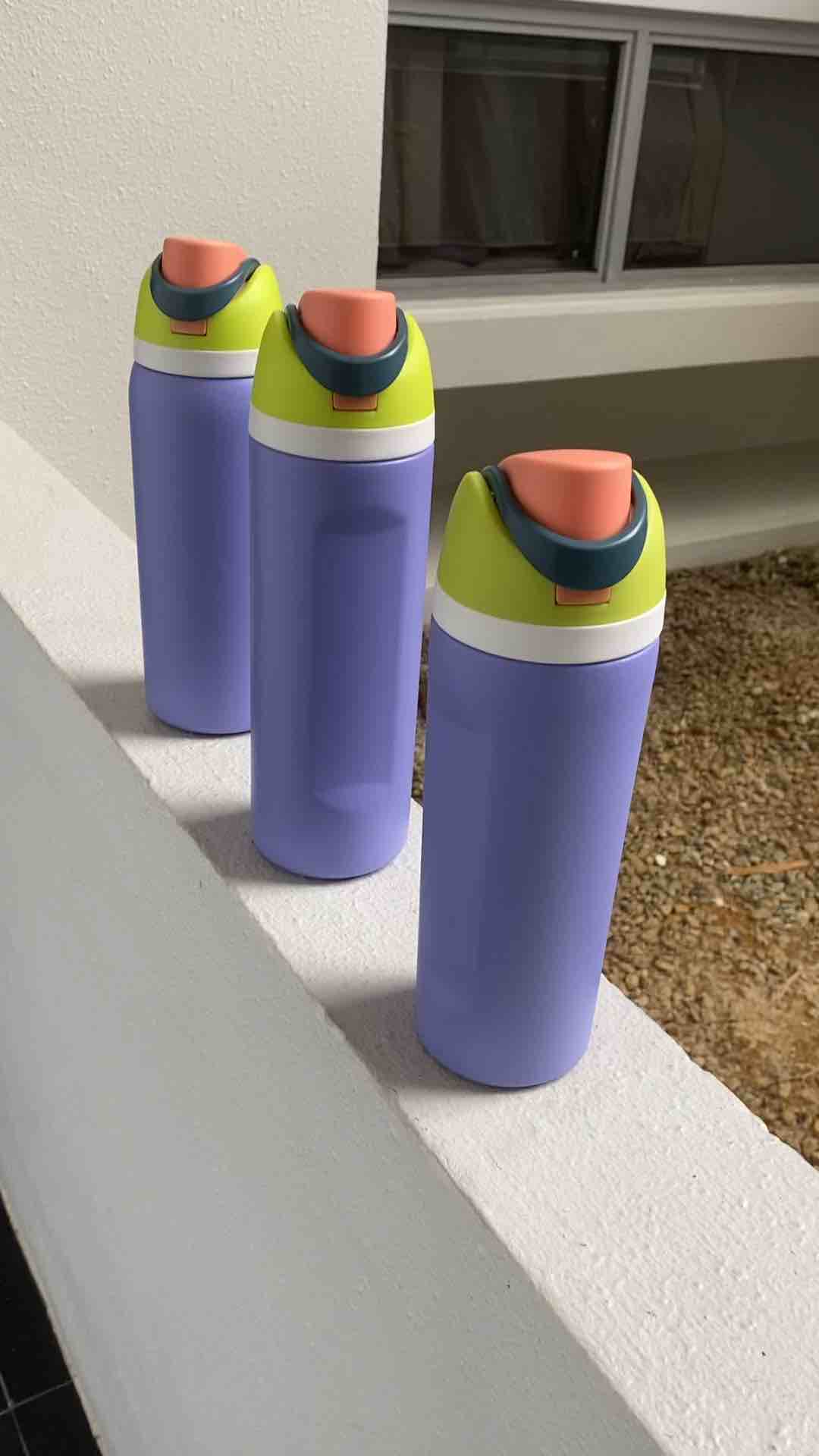 Thermal Water Bottle BPA Free Insulated 32oz 24oz 20oz 16oz FreeSip Kids Sport Water Bottle Lockable Lid Football NOT Owala Coleman Gallon