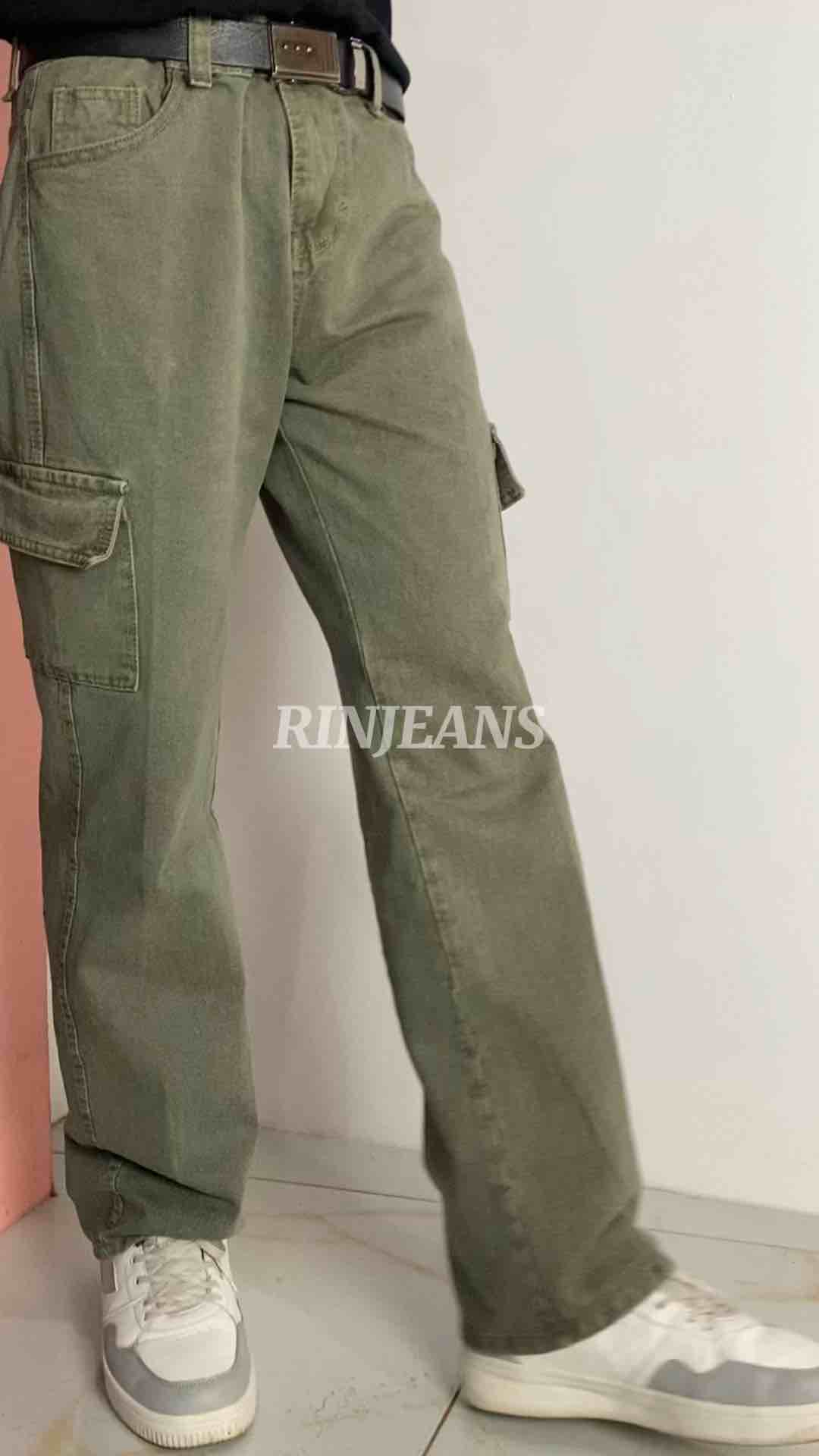 celana jeans pria cargo korean style ketebalan 12 oz tidak berbulu dan nyaman