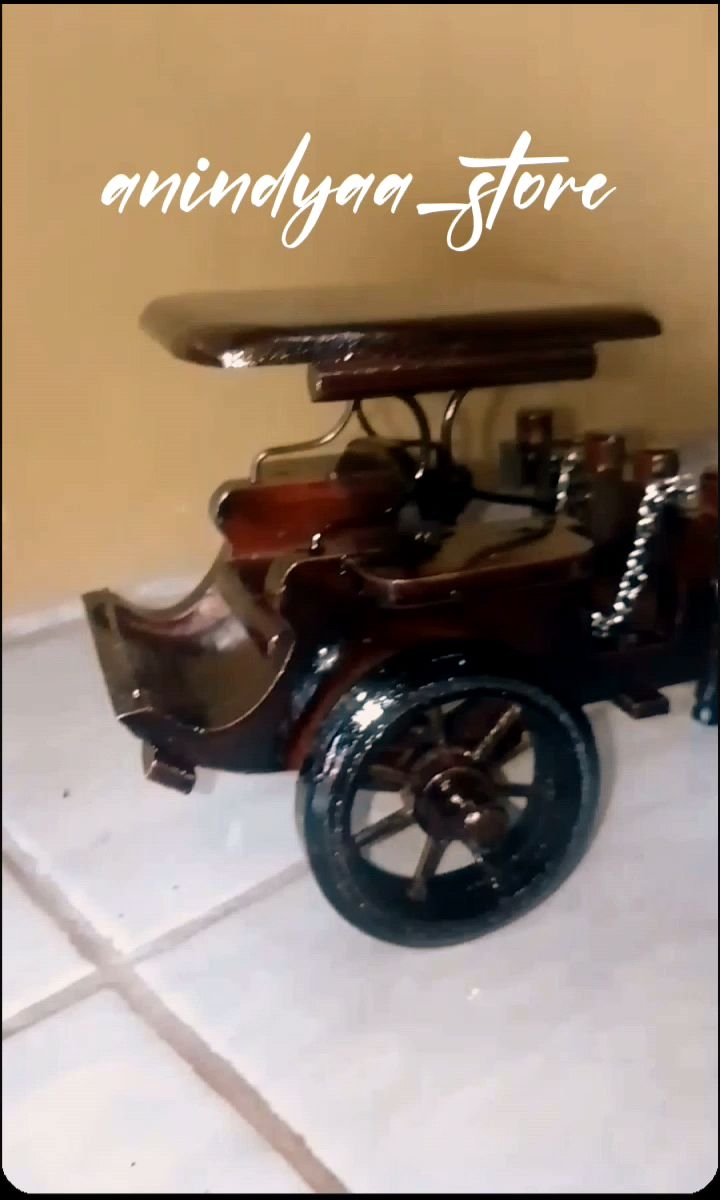 (BISA COD) miniatur andong bendi dari kayu