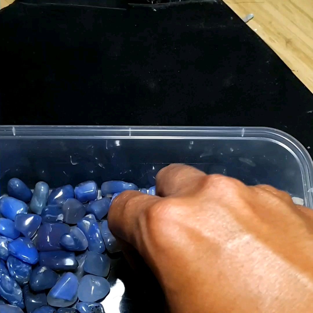 Bahan Bongkahan Batu akik Asli Natural Blue Agate Unik