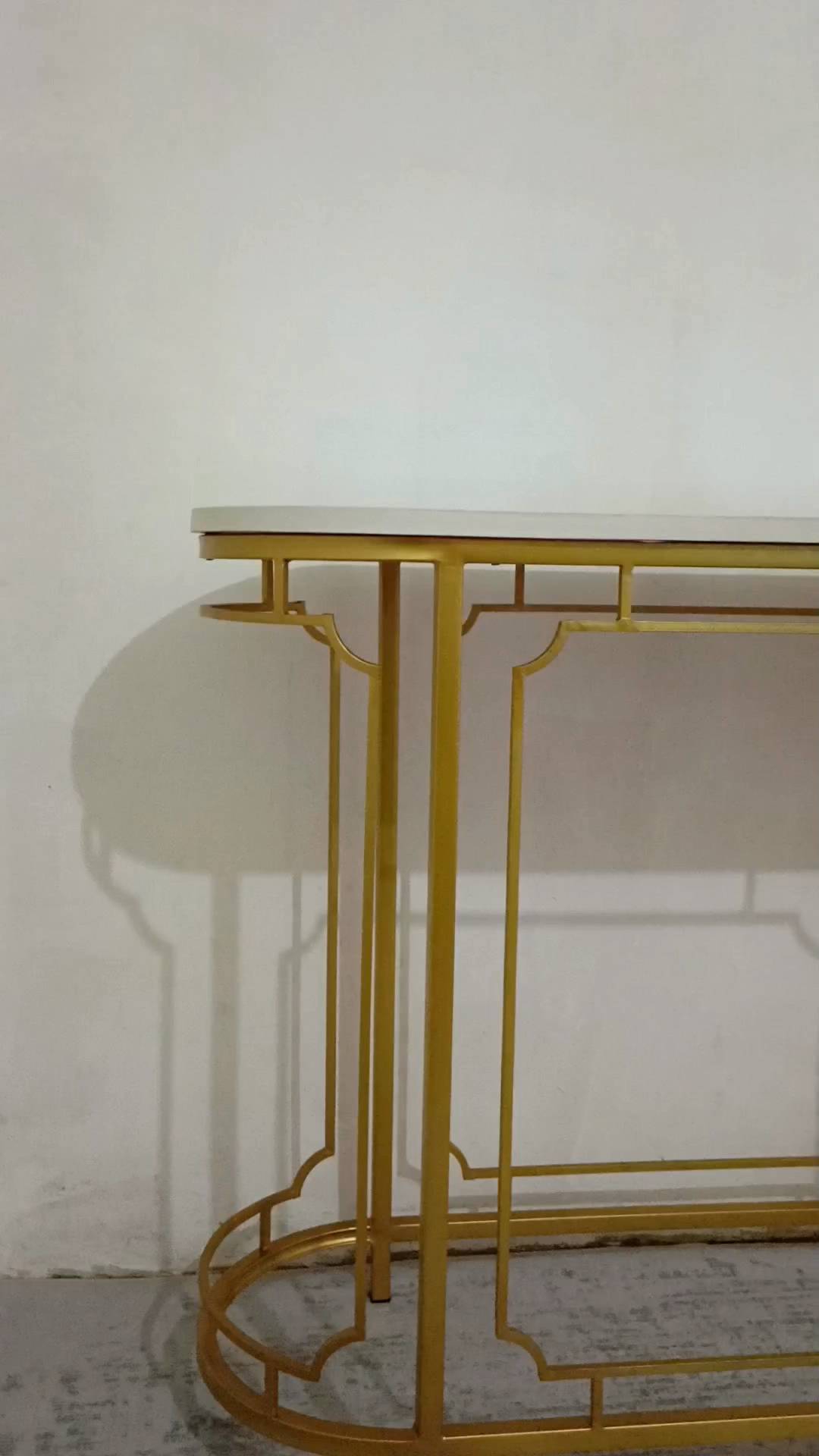 RJP FURNITURE Meja Konsol Minimalis Estetik Industrial-Moreta Console Meja Besi