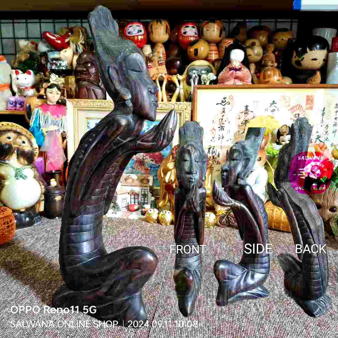 18" RARE BALI ARTISTIC SOLID WOOD SCULPTURE 2.4KG • Japan Surplus