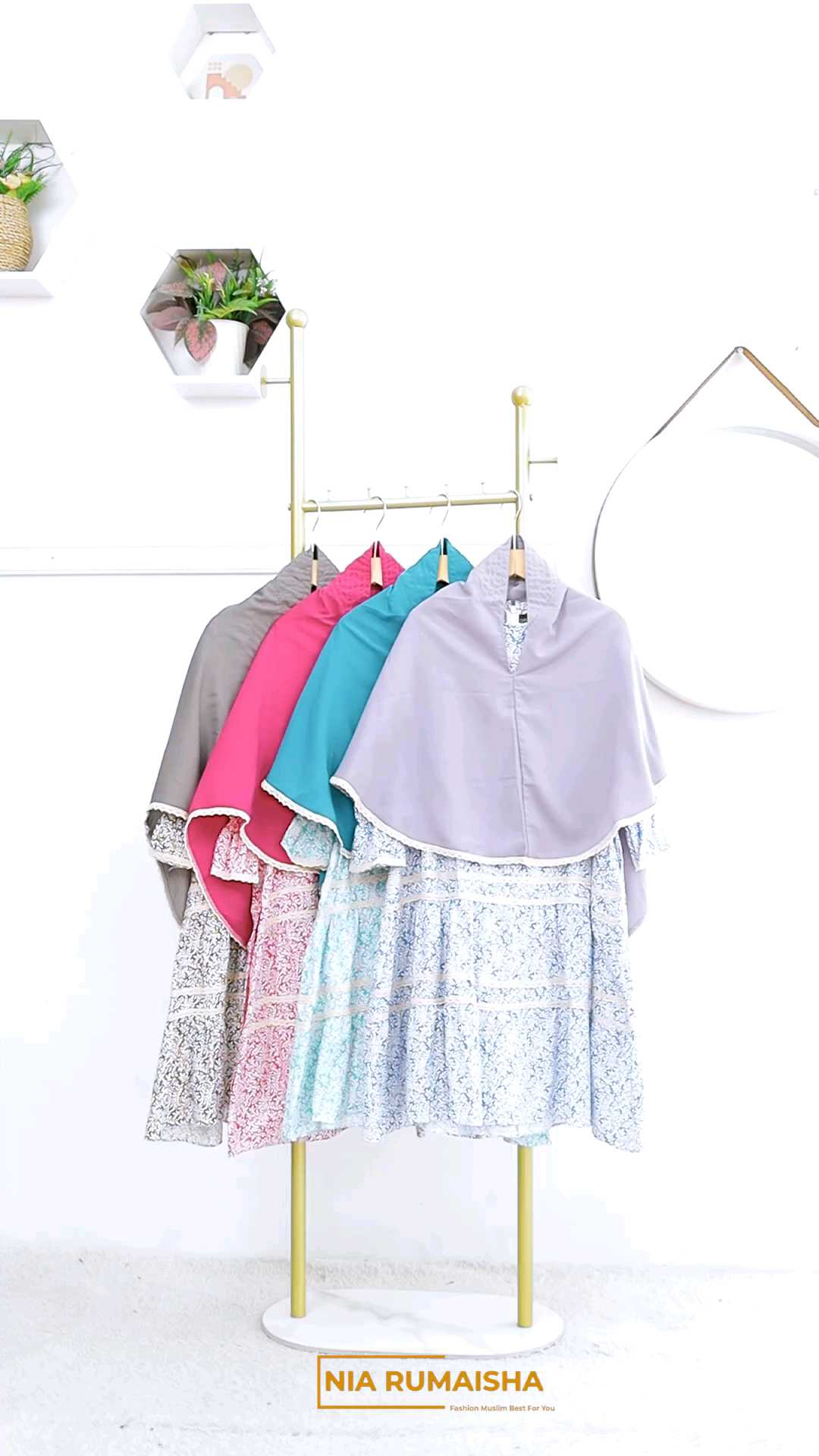 AMINAH DRES KIDS BY NIA RUMAISHA BAHAN KATUN JEPANG PLUS JILBAB