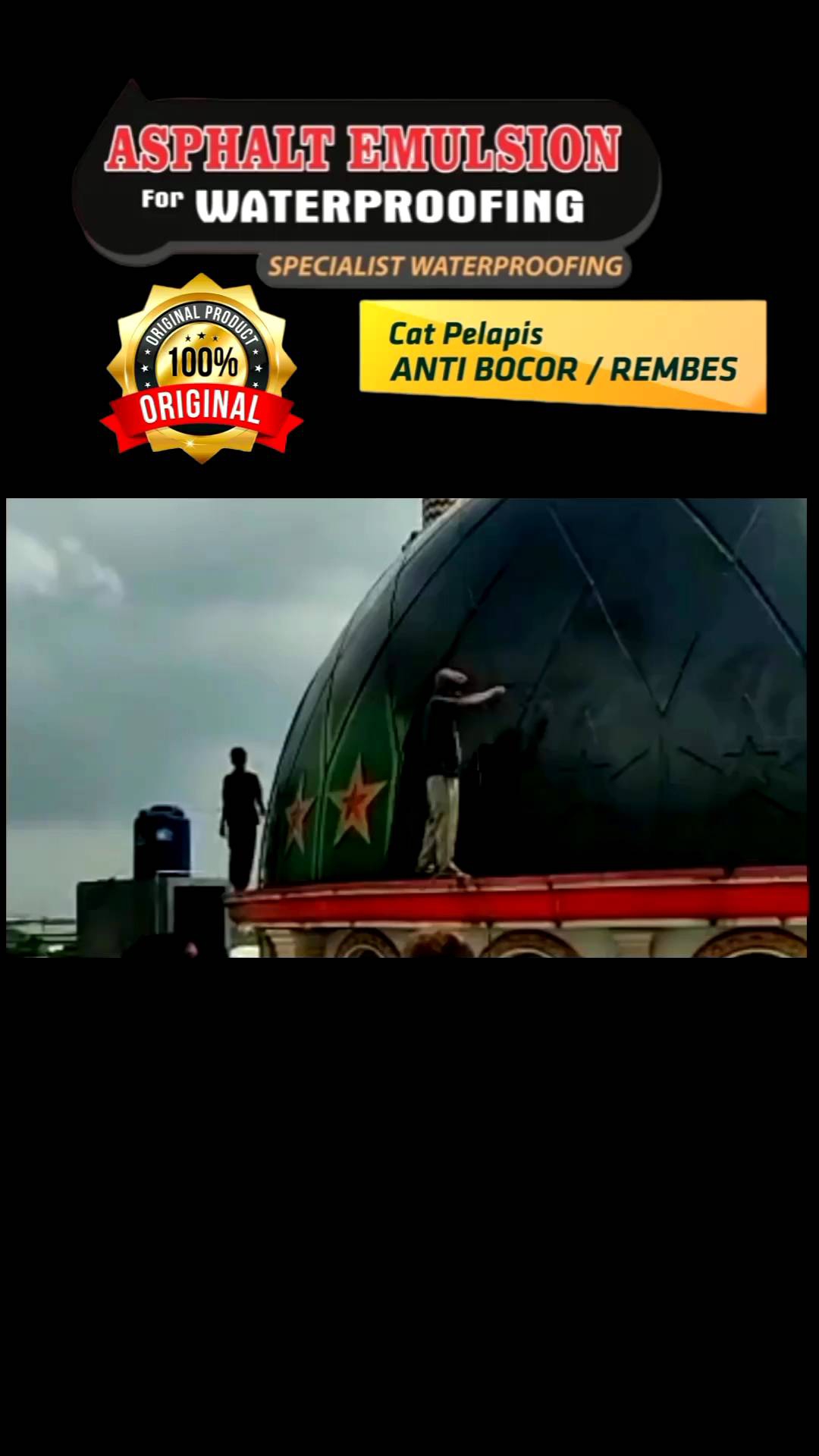 Aspal cair anti bocor dan rembes 25 kg ASPHALT EMULSION FOR WATERPROOFING