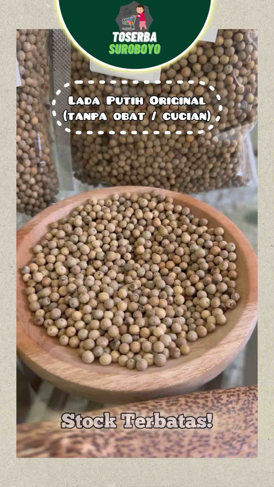 Merica Lada Putih Asli 100/250/500/1000 Gram (Original - Tanpa Cuci/Obat)