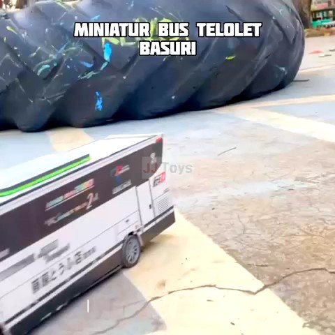 Miniatur Mainan Telolet Bus Basuri Remot Control Full Lampu