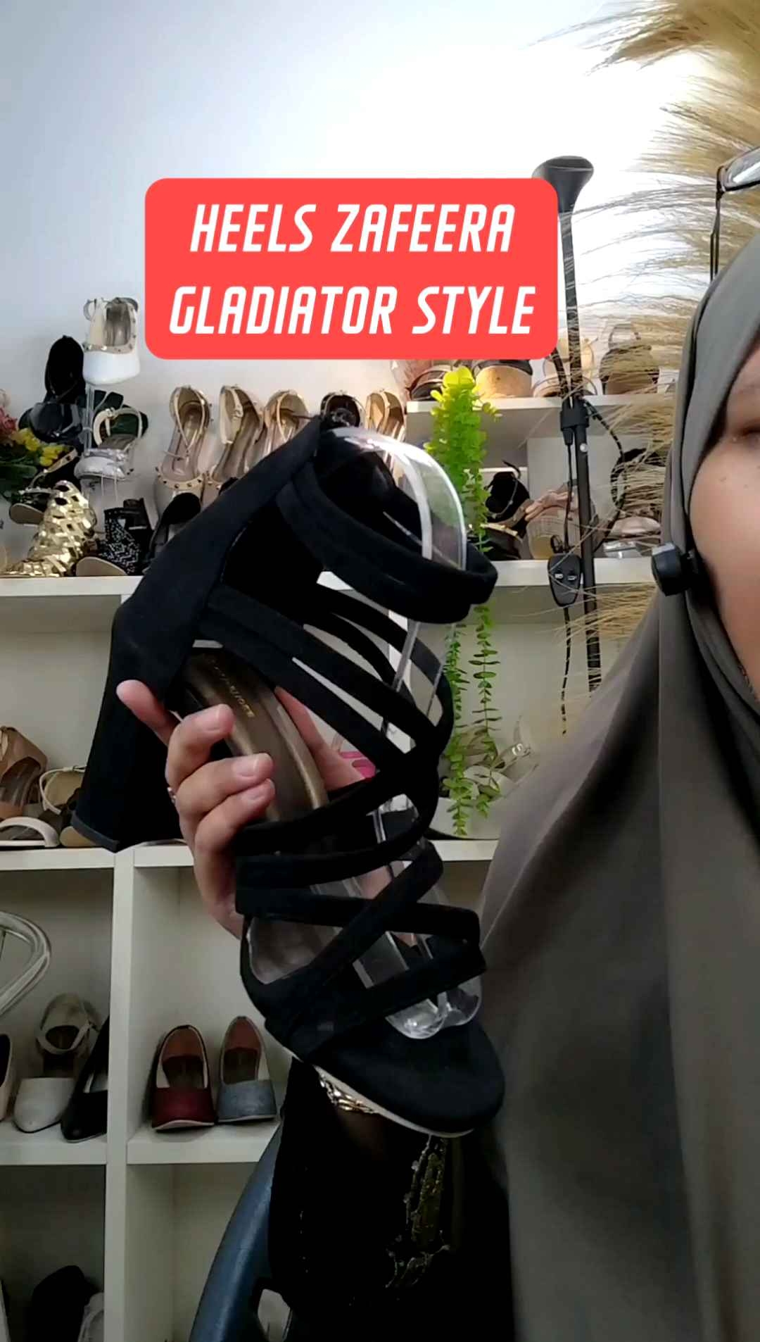 Bryan Zafeera Heels Tali Gladiator Hak Tahu Elastis Berkualitas 36-41 42 43 Jumbo Oversize Bigsize