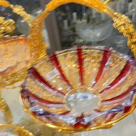 Keranjang Toples Serbaguna Permen Sultan Emas Dekorasi Rumah Import