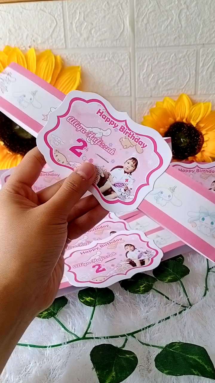 Topi ulang tahun Anak isi 60+ desain foto anak(request karakter via chat) Topi ultah/Topi ultah custome/Topi pesta