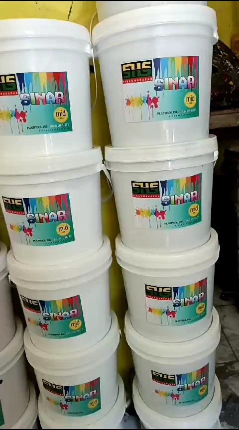 Tinta Plastisol Ekonomis Warna Merah SINAR HARAPAN Kemasan 5 Kg