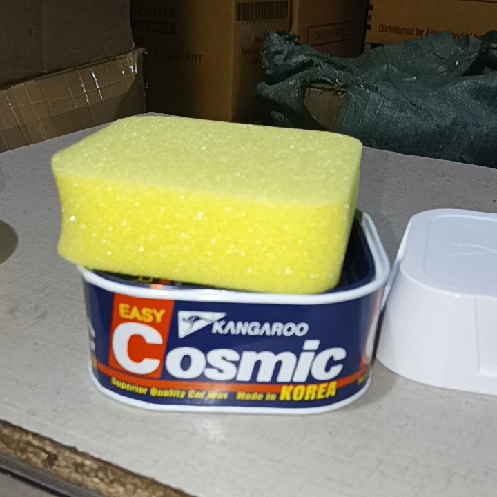Cosmic Easy Waterproof Car Polish hard wax Made in Korea Applicator spong inside 200g