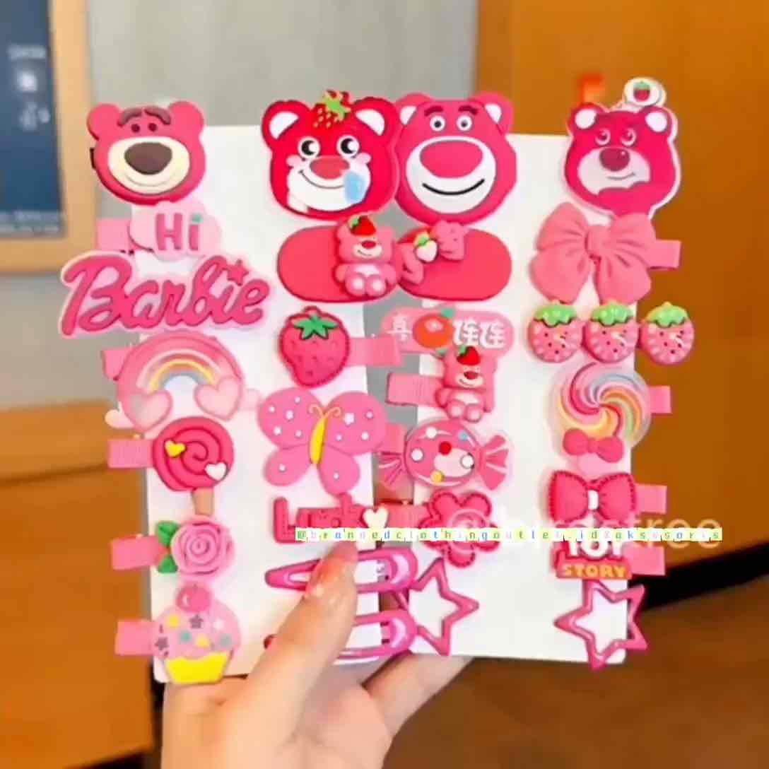 (1PCS) JEPIT RAMBUT KARAKTER LUCU / JEPIT RAMBUT LOTSO KOREAN STYLE / KEP RAMBUT STRAWBERRY PITA BEAR KUPU-KUPU / CUTE CARTOON HAIR CLIP / JLP7590