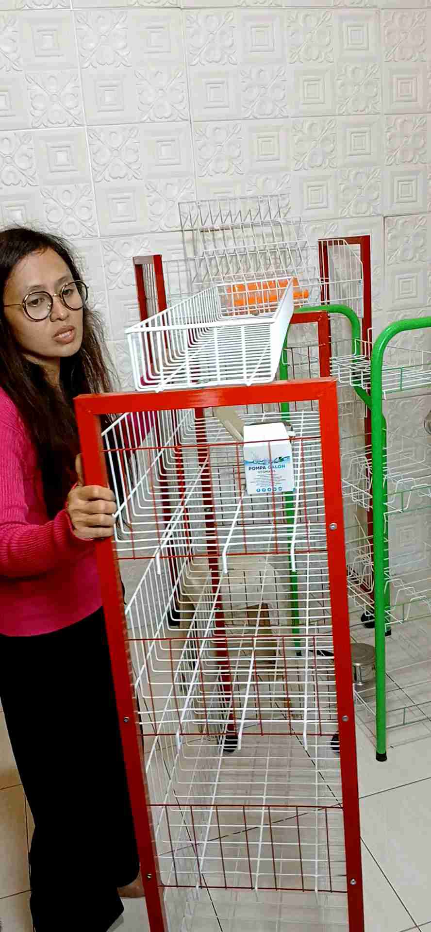 RAK MINIMARKET SUSUN 04 /RAK MERAH/RAK TOKO SUSUN 04/RAK BESI STANLIS