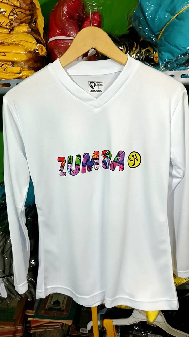 Baju Senam Wanita Aerobic Lengan Panjang Dri-Fit Terbaru Zumba007