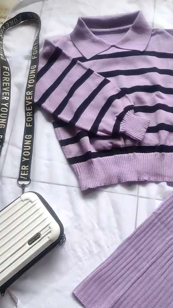 SETELAN ROK RAJUT ANAK CARGO