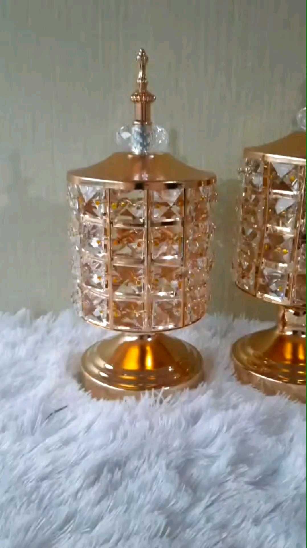 Toples Permen Kristal Gold Mewah Lebaran