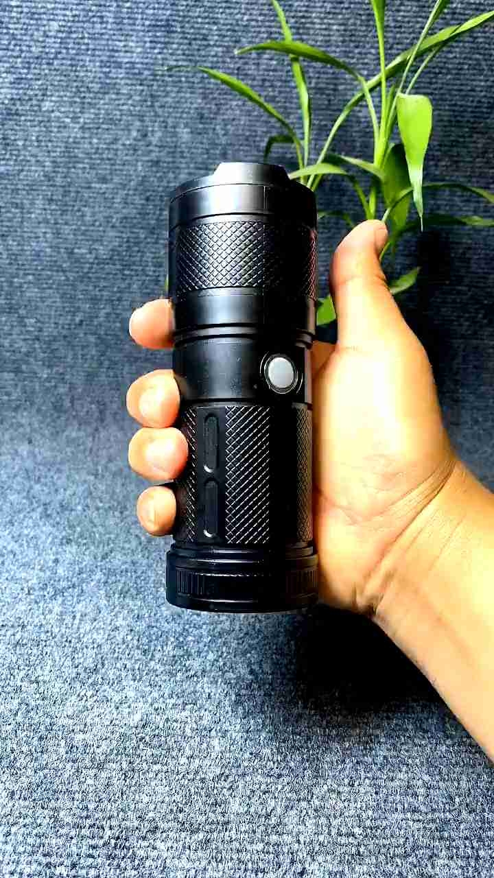 Senter Zoom iN Out Super Terang + Cob Dengan 9 Mode Cahaya Led