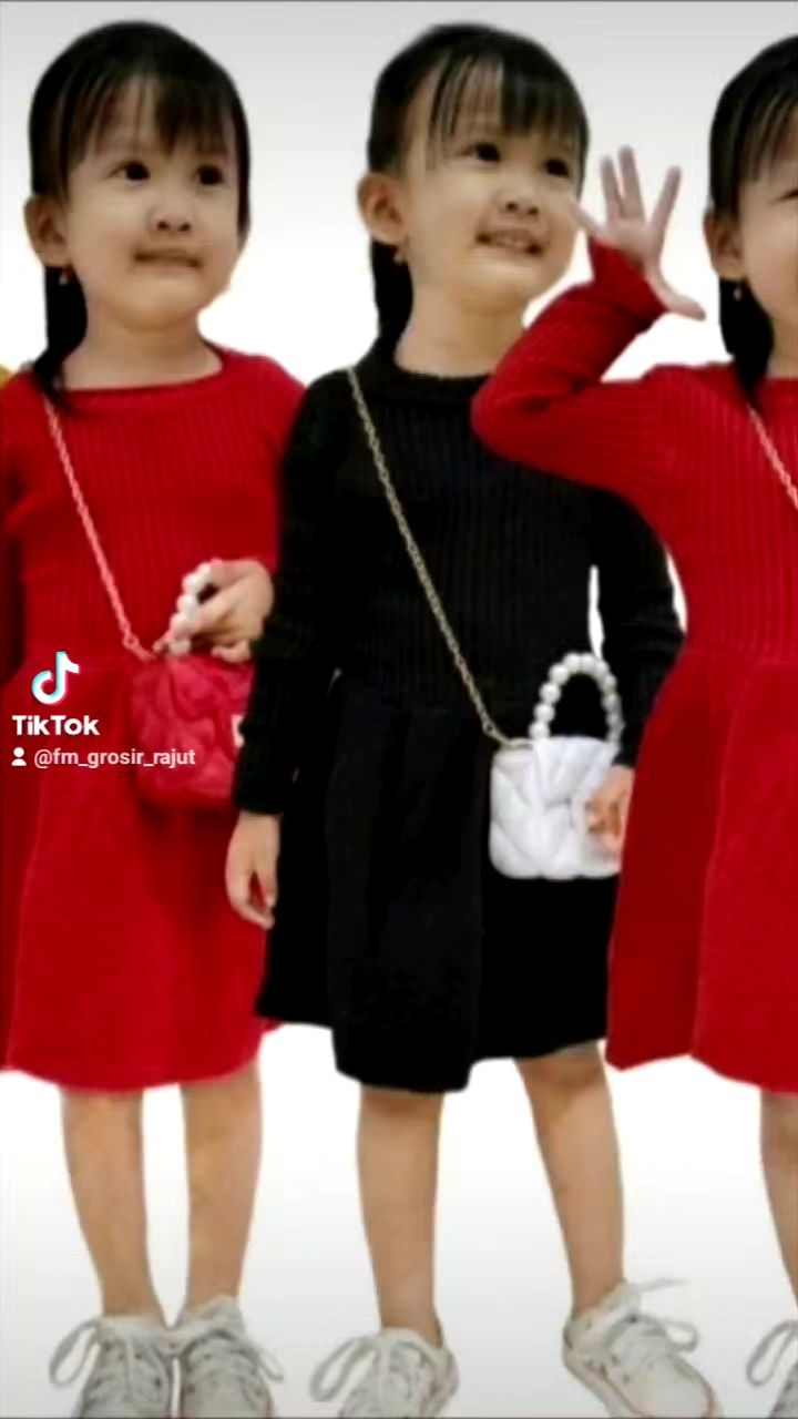 Dress Jasmin rajut anak pakaian anak lengan panjang usia 123456 tahun baju anak lengan panjang