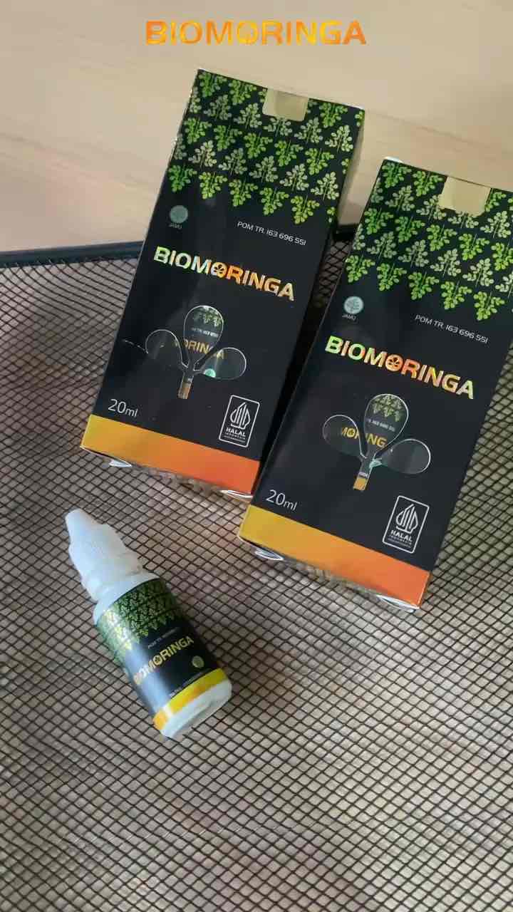 BIO MORINGA | bio moringa | daun kelor | EKSTRAK KELOR | JAMU TETES KESEHATAN ASLI | 20ml