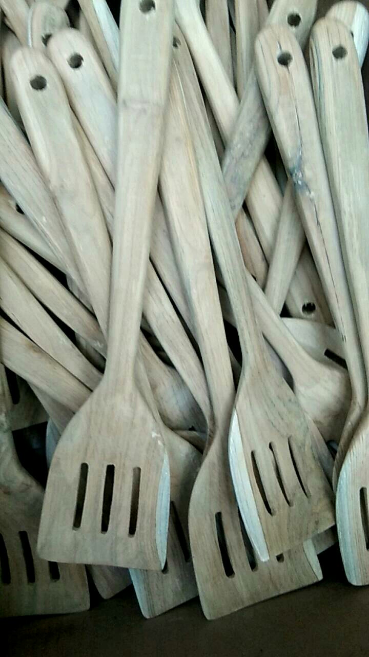 spatula kayu jati asli natural