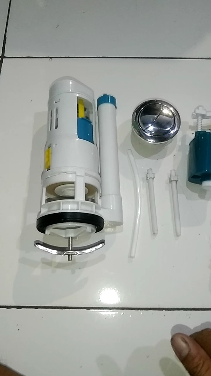 Sparepart Closet Duduk tombol atas/alat tabung dualflush/alat dalaman closet dualflash universal