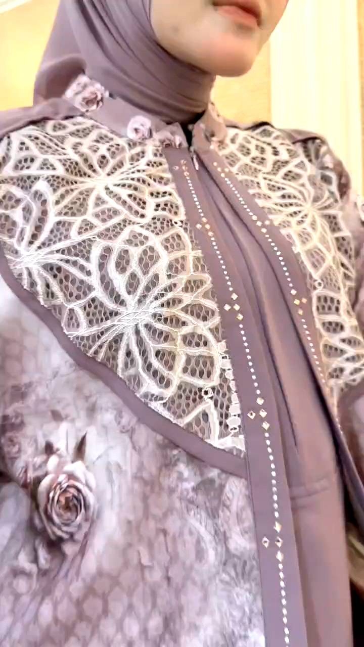 Damla ID Gamis Mewah Elegan Terbaru 2025 Edisi RuHisya Dress