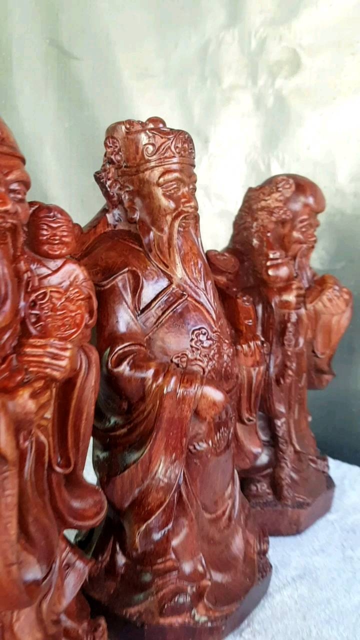 Tượng Phước Lộc Thọ (bộ 3 tượng ) Bộ Tam Đa Phước Lộc Thọ cao 28cm.