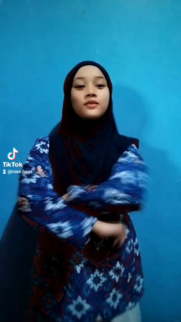 Anak Abah - Baju Seragam Batik Sekolah Wanita Model Kurung Motif Depag Biru
