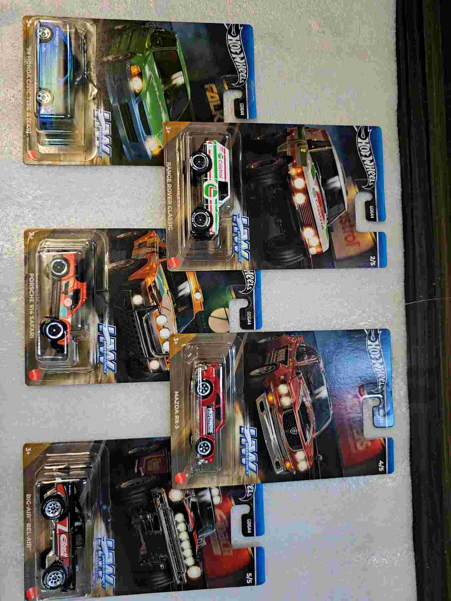 Hotwheel Speed Graphics 99 Honda Civic Tyre R [EK9]Range Rover ClassicPorsche 914 SafariMadza RX3Big-Air Bel-Air