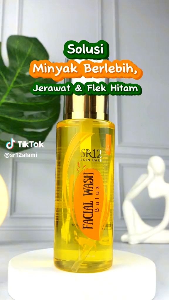 Facial Wash Bulus SR12 Herbal BPOM - Mencerahkan Melembabkan wajah- Mengurangi Minyak Berlebih - Glowing
