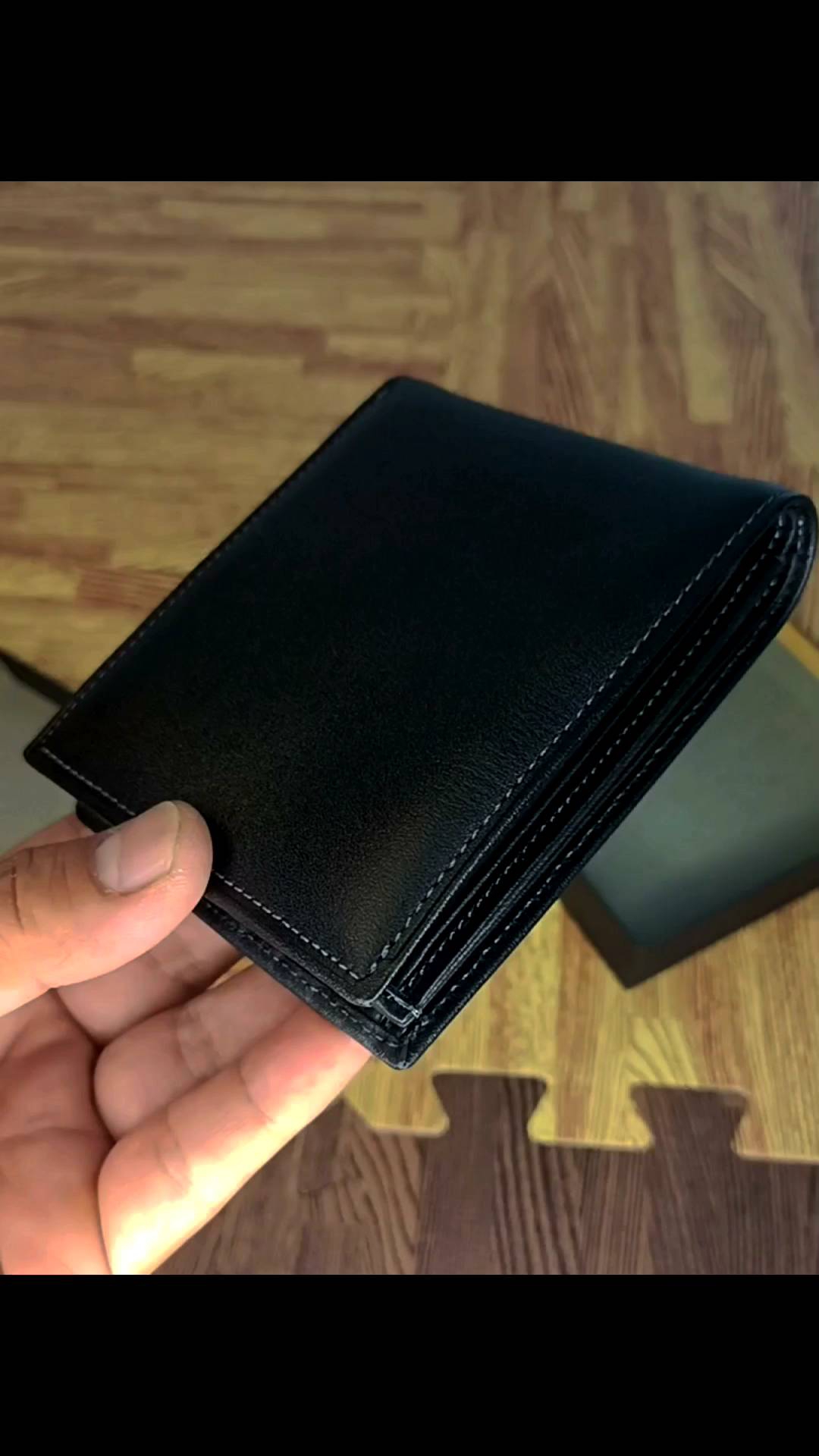 dompet kulit pria 3 dimensi/3dimensi/asli kulit sapi/premium/kartu/lipat/pendek/keren/hitam polos/azelia shop/azeliashop/garut