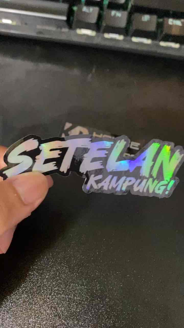 Stiker SETELAN KAMPUNG HOLOGRAM Sticker Racing Label | sticker motor | sticker mobil | KR STORE
