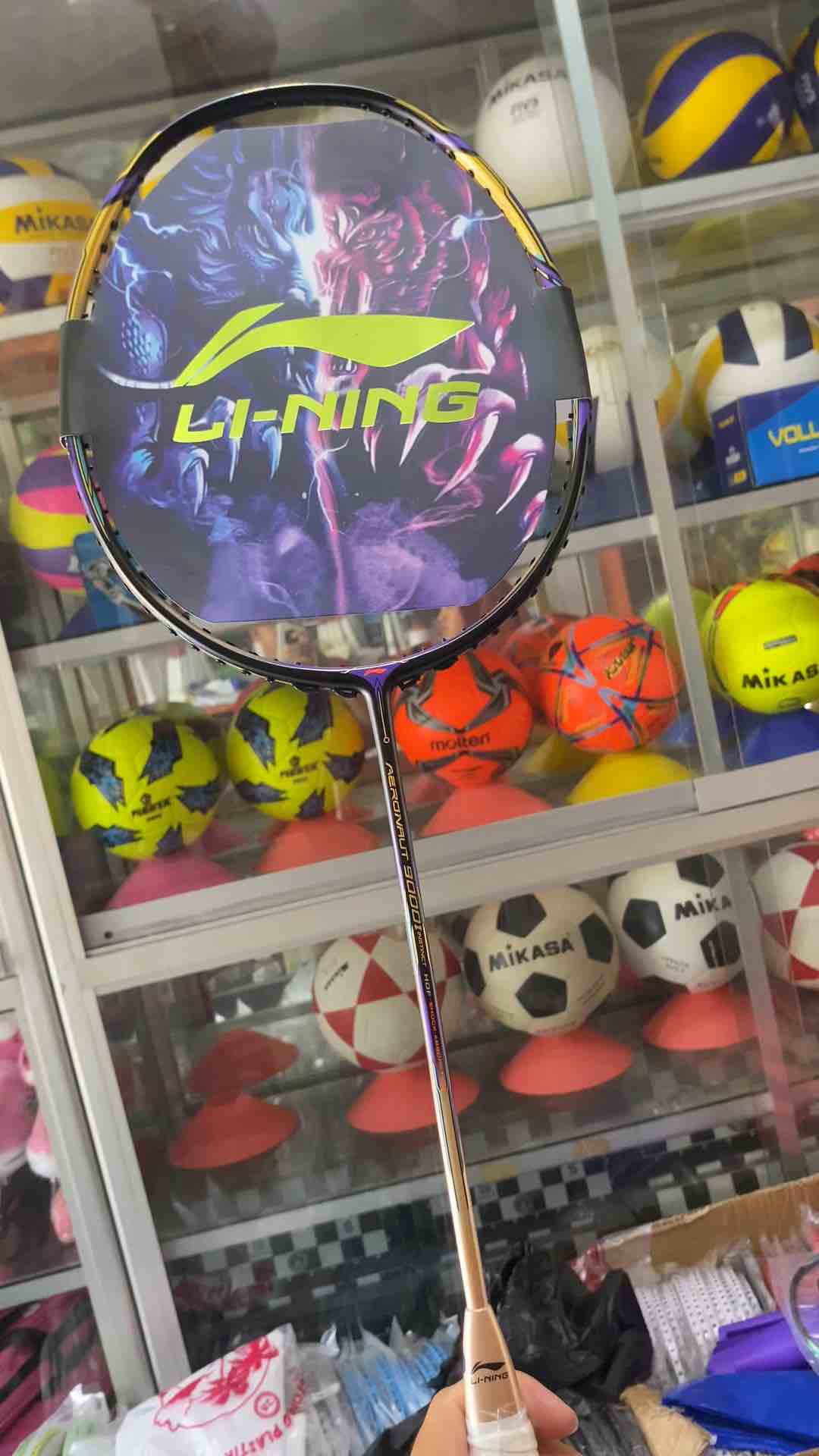 RAKET BADMINTON LINING AERONAUT 9000 32 LBS SIAP PAKAI