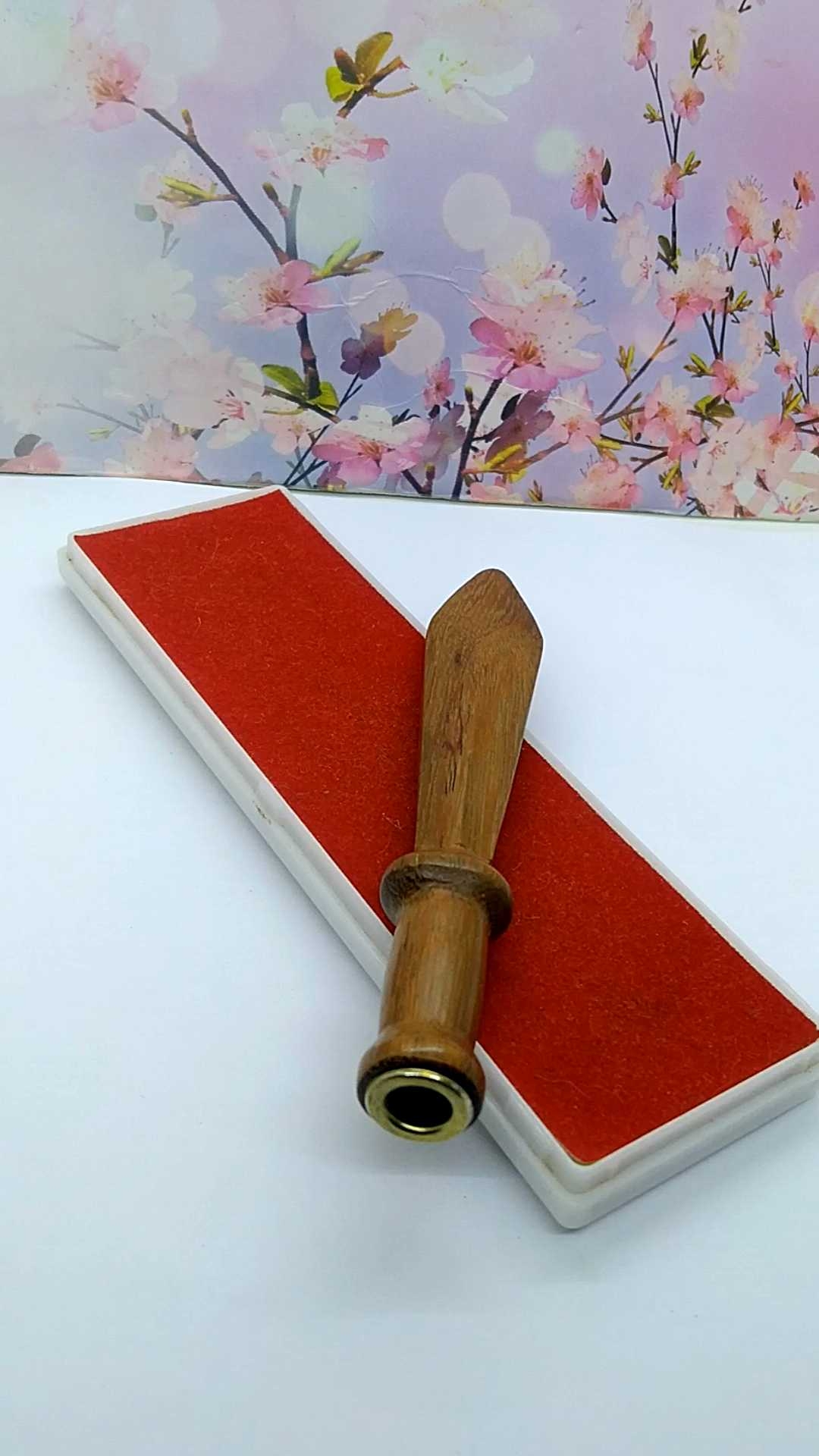 Pipa once padutan kayu kelor emas original model pedang B141