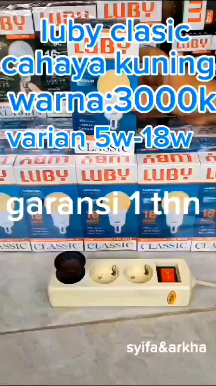 BOHLAM LED LUBY CAHAYA KUNING PAKET 10 PCS 9 WATT