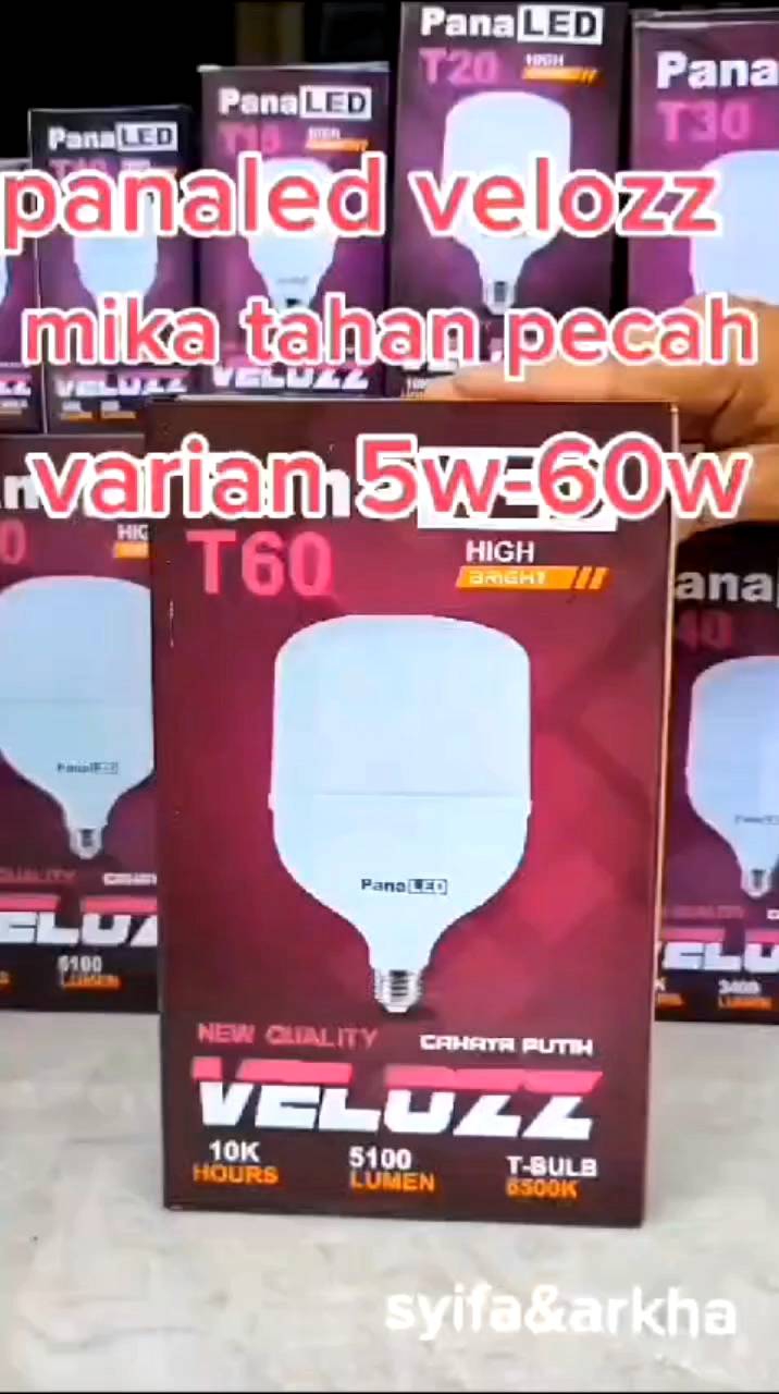 BOHLAM LED / LAMPU LED GARANSI 1 TAHUN PANALED VELOZZ