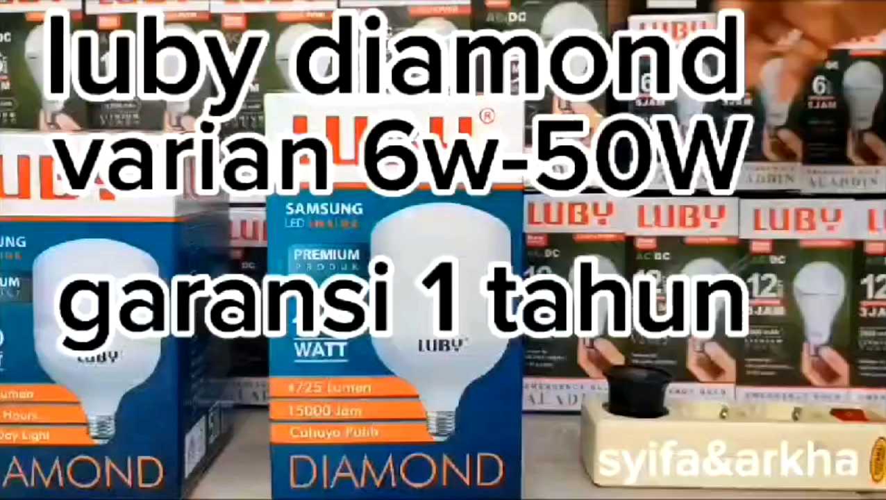 BOHLAM LUBY / LAMPU LED LUBY DIAMOND GARANSI 1 TAHUN