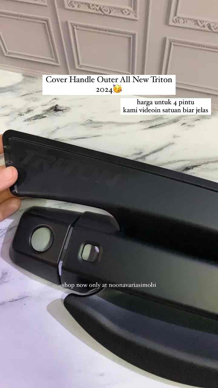 Cover Handle Outer Gagang Pintu Mobil All New Triton 2024 hitam