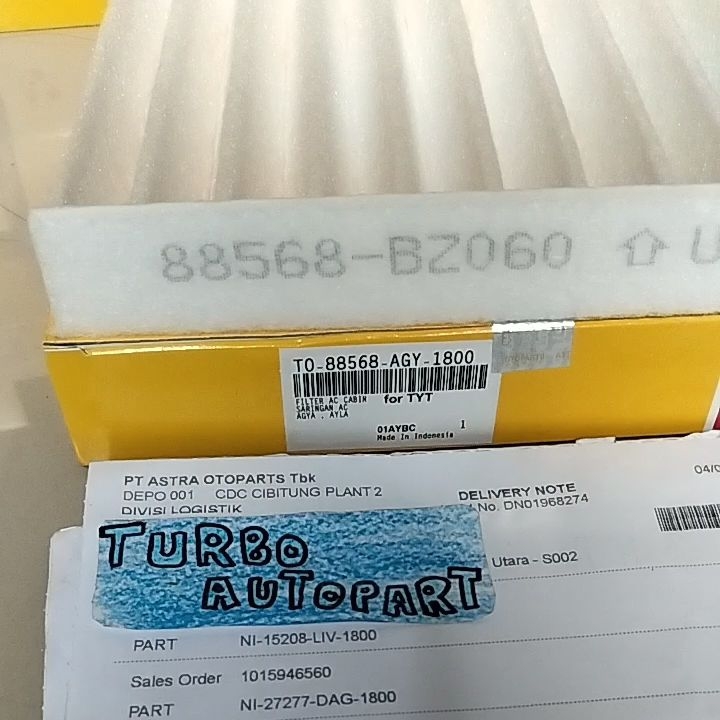 FILTER KABIN AC AGYA AYLA CALYA SIGRA GRAND MAX LUXIO NEW SIRION 1.3 MEREK ASPIRA 100% ORIGINAL