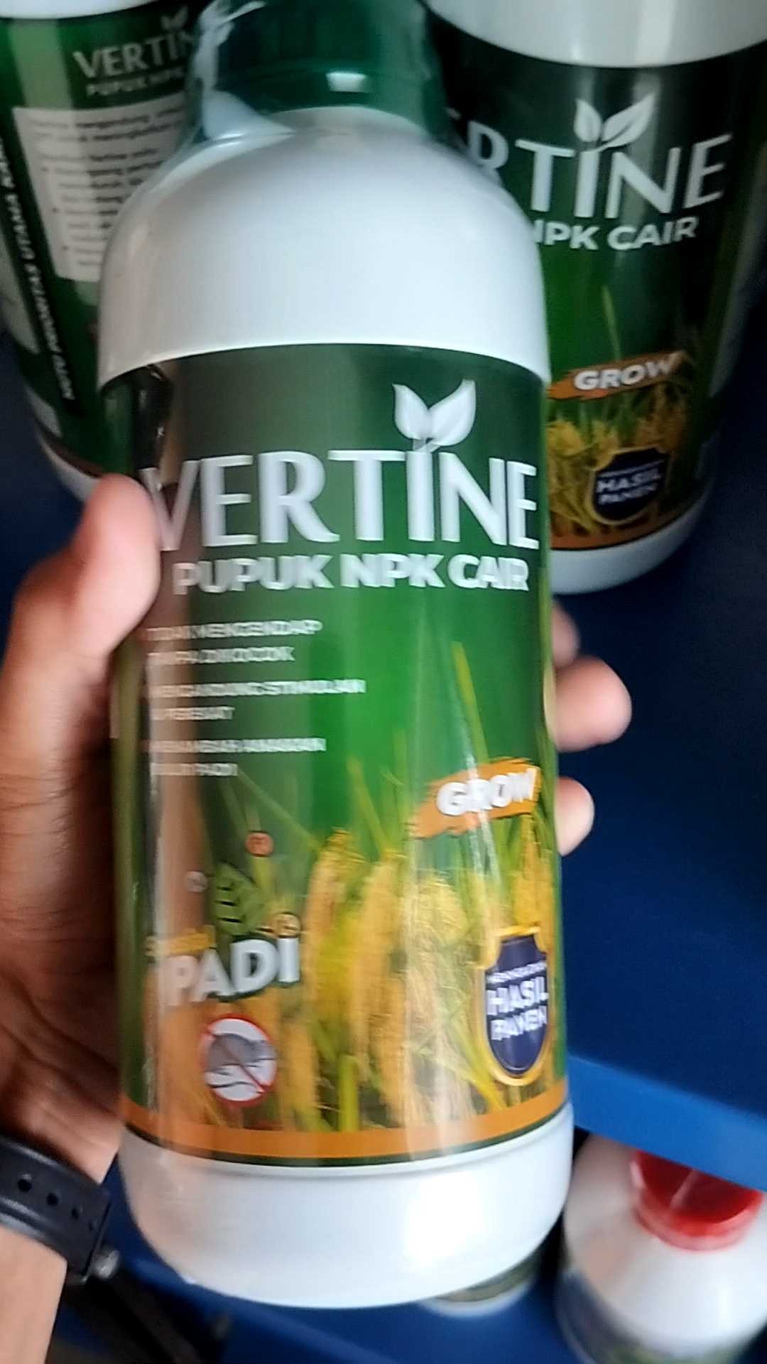 Vertine Grow Pupuk NPK Cair untuk padi Penambah Bobot Padi dan Anti Hama Tikus Kemasan 1Liter