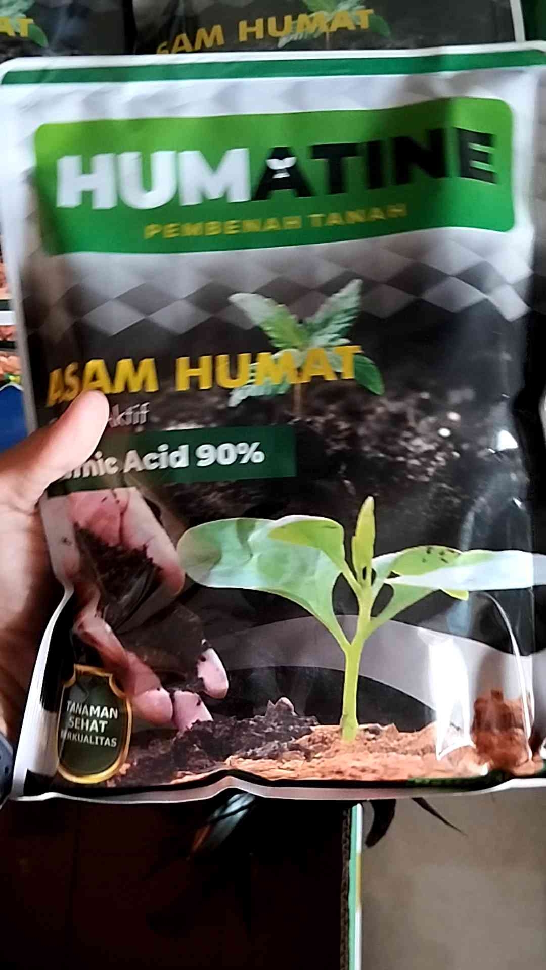 Pupuk Organik Asam HUmat Pembenah Tanah Murni 99% Humatine Pencegah Penyakit Daun Tembakau 1Kg