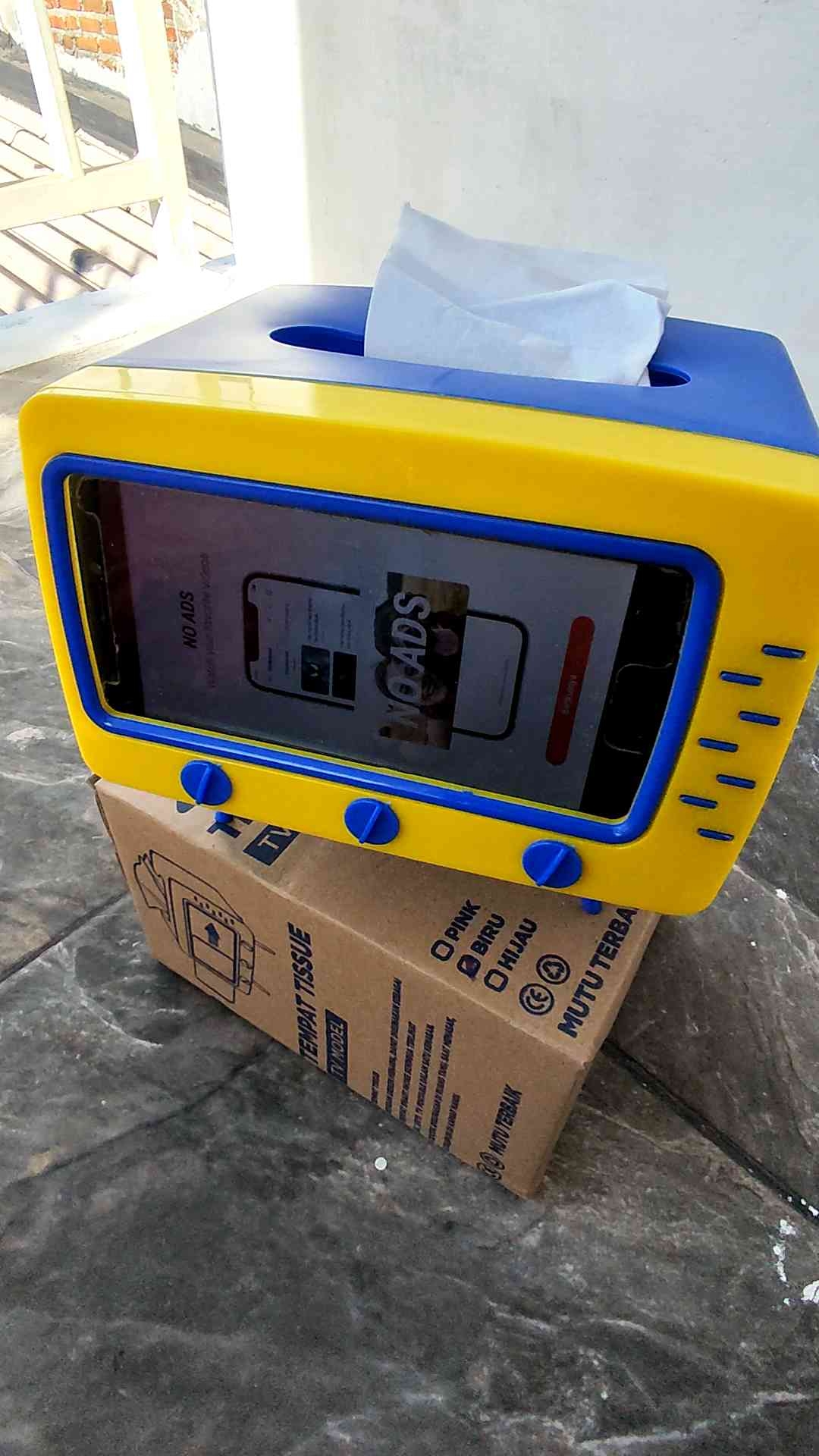 Tempat Tisu Unik Estetik Kotak Tissu Bentuk TV Holder HP Kotak Tisu