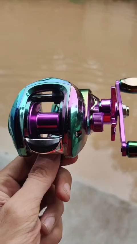 Máy ngang câu cá - Câu lure cao cấp XC3 màu sắc titan ánh tím