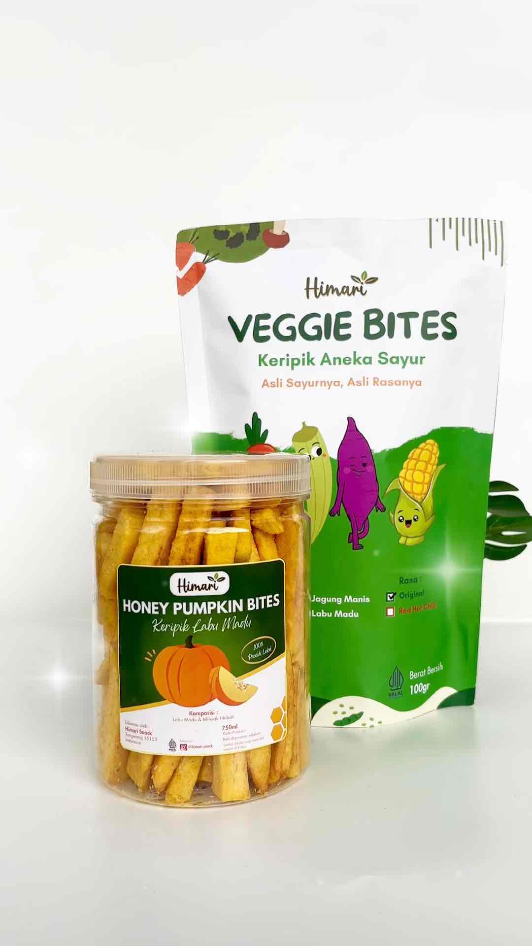Himari Keripik Sayur Labu Madu Cemilan Sehat 100% Produk Lokal